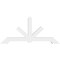 Ekena Millwork Vanguard Architectural Grade PVC Gable Bracket, 96"W x 44"H x 6"D x 6"F, 11/12 Pitch GBP096X44X0606VAN00 - alternate 3